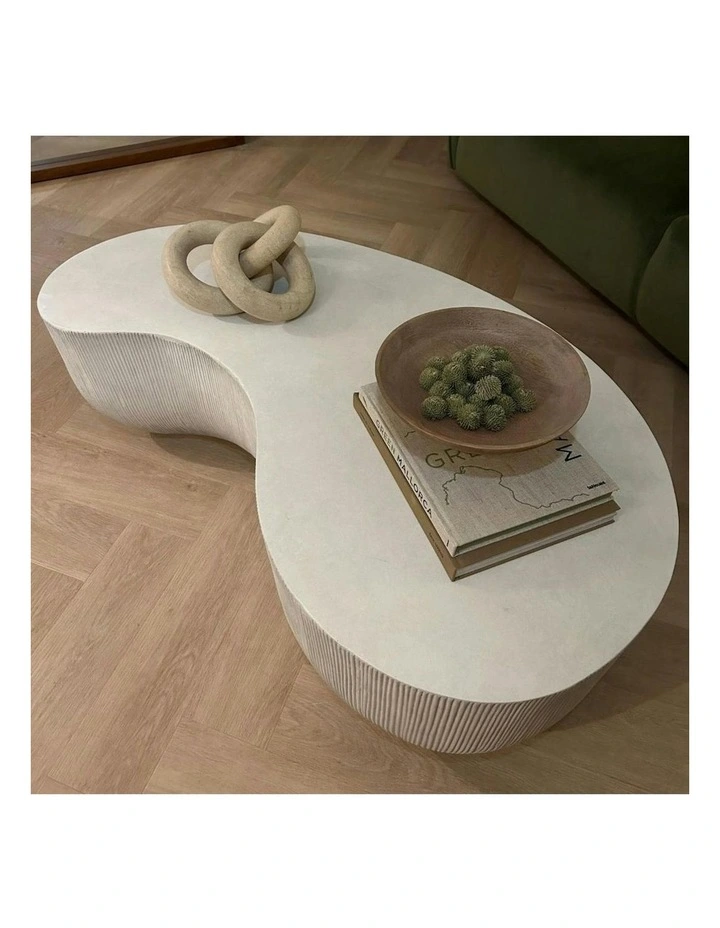 ROCCO Indoor & Outdoor Coffee Table 123cm - White Concrete image 3