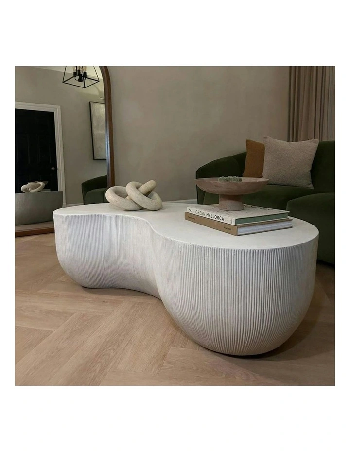 ROCCO Indoor & Outdoor Coffee Table 123cm - White Concrete image 4
