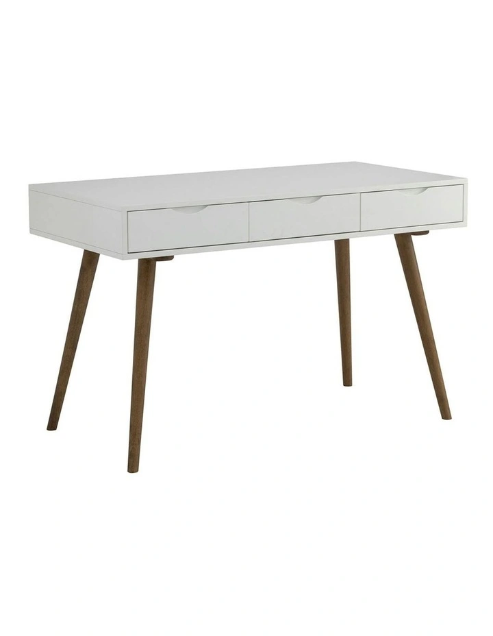 BLANCO Study Desk 120cm - White & Walnut image 1