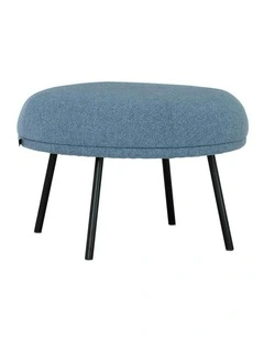 JUSTY Footstool/ Ottoman 63.5cm - Marble Blue