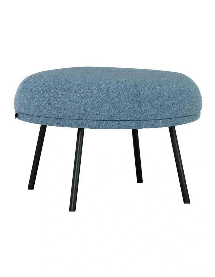 JUSTY Footstool/ Ottoman 63.5cm - Marble Blue image 1