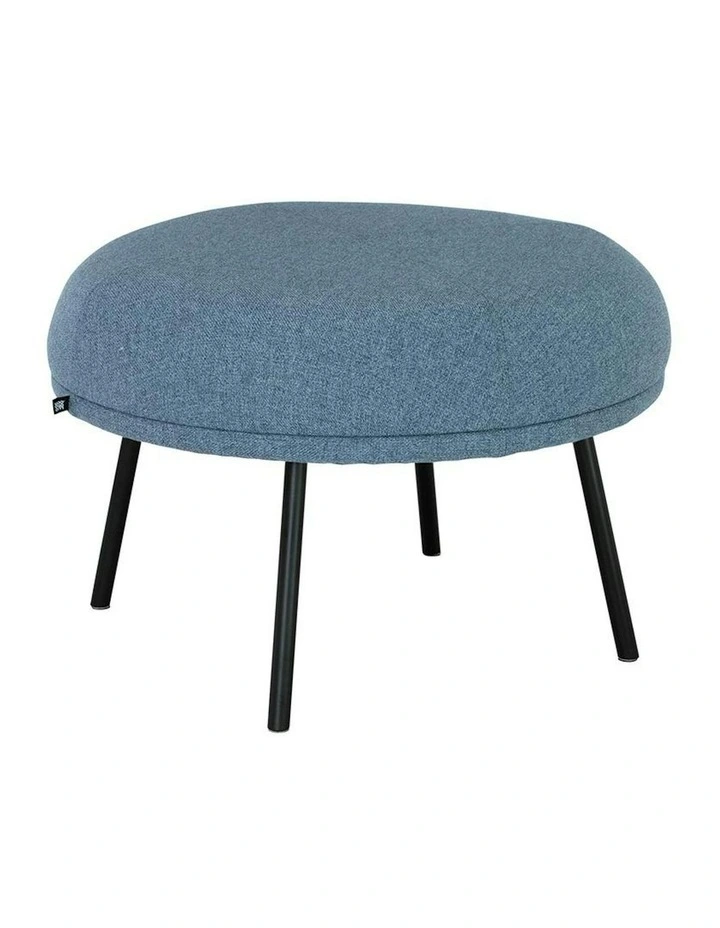 JUSTY Footstool/ Ottoman 63.5cm - Marble Blue image 4