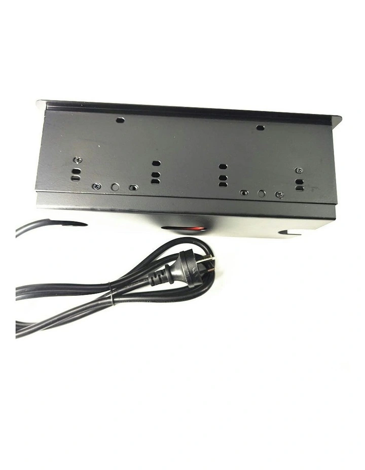 In Desk Cable Management Cubby Power, USB, HDMI & Data Box - 26.5cm -  Black image 4