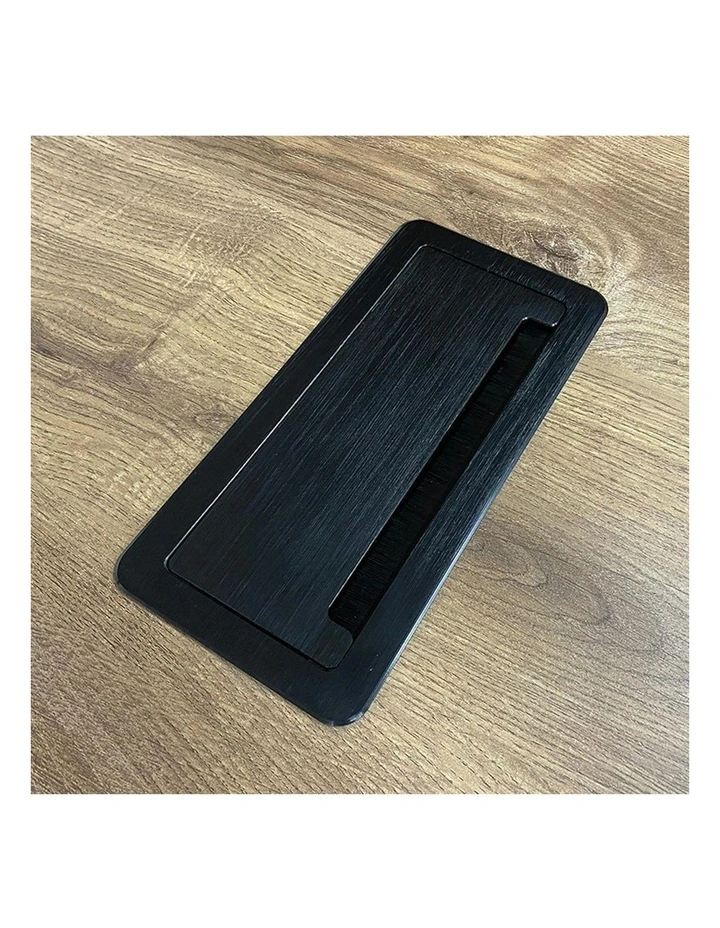 In Desk Cable Management Cubby Power, USB, HDMI & Data Box - 26.5cm -  Black image 6