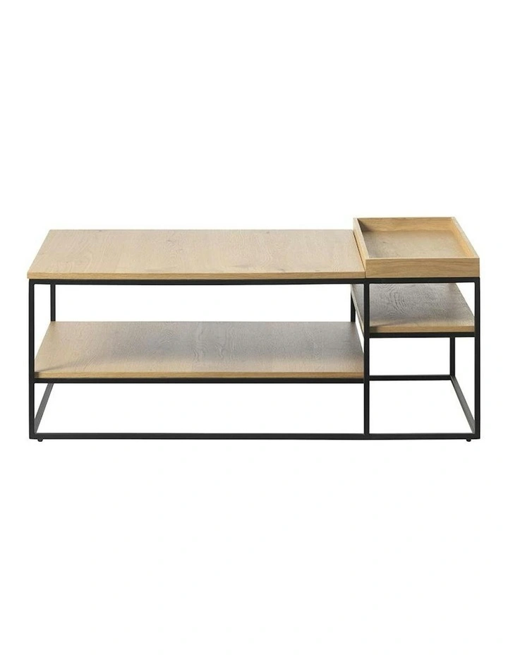RIVOLI Coffee Table 120cm - Natural Oak & Black image 7