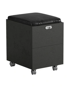 DOLAN Mobile Cabinet - Black Concrete