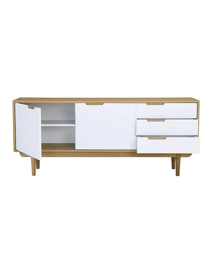 NAKULA Sideboard Buffet 180cm - Natural & White image 7