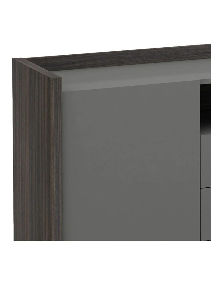 RADDIX Credenza Cabinet 160cm - Iron Grey & Brown image 7