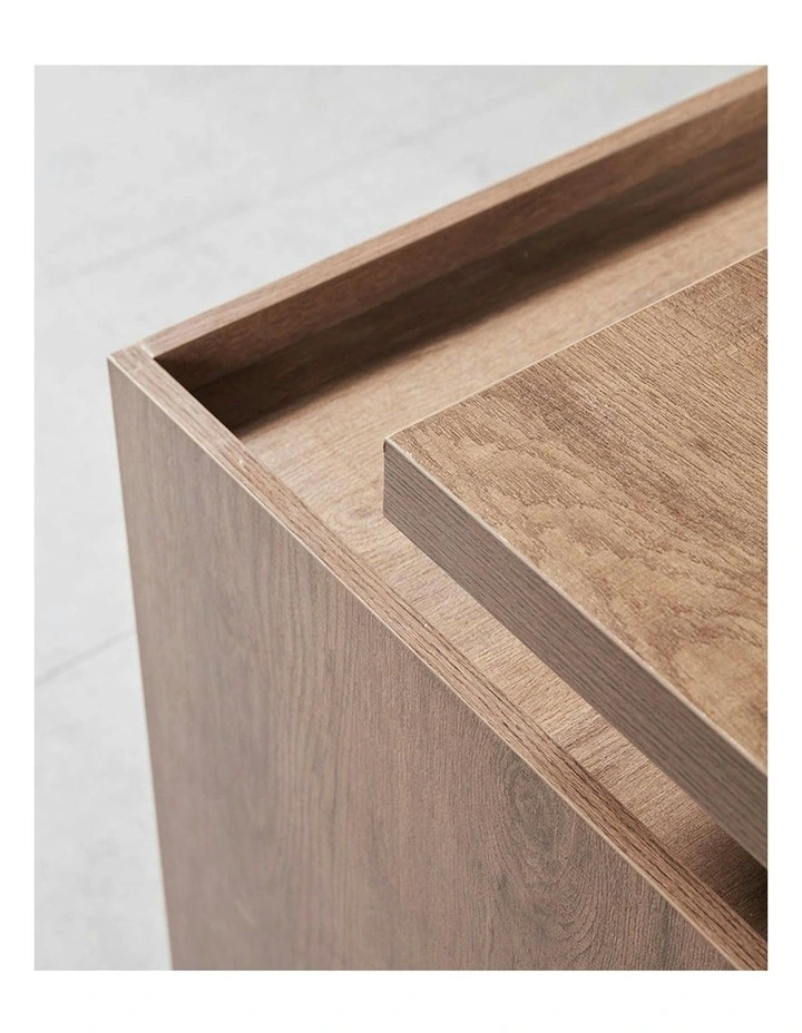 SUTTON Executive Desk with Left Return 180-200cm - Warm Oak & Black image 7