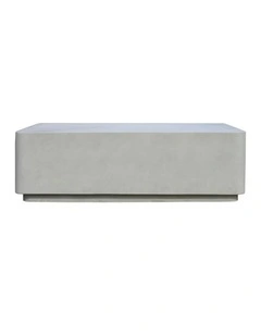 ROCCO Indoor & Outdoor Rectangular Coffee Table 100.5cm - White Concrete