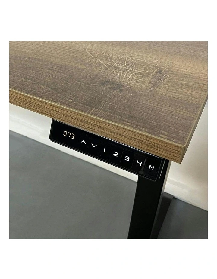 ALVIS Standing Desk with Lift 1.8M - Warm Oak & Black image 2