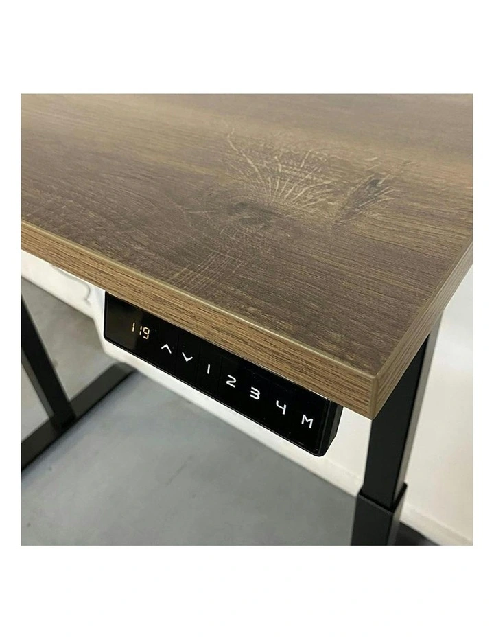 ALVIS Standing Desk with Lift 1.8M - Warm Oak & Black image 3