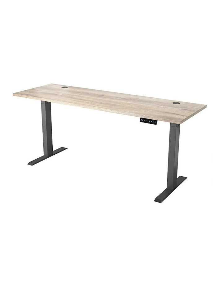 ALVIS Standing Desk with Lift 1.8M - Warm Oak & Black image 6