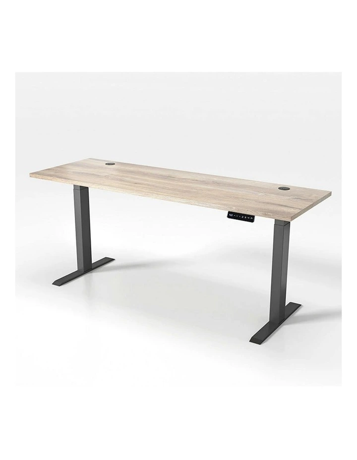 ALVIS Standing Desk with Lift 1.8M - Warm Oak & Black image 7