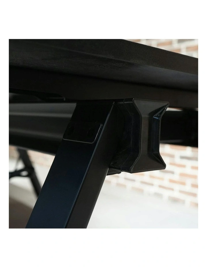 DOLAN 4 Seater Workstation 2.8m - Black Concrete image 4