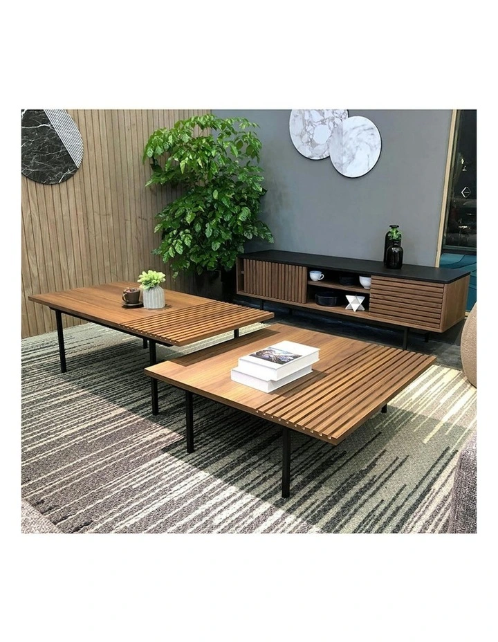 TOZZI Nest of Tables - Walnut & Black image 5