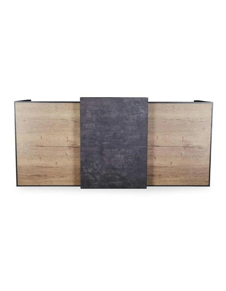 DEWITT Reception Desk 2.4M - Tobacco & Dark Concrete image 2