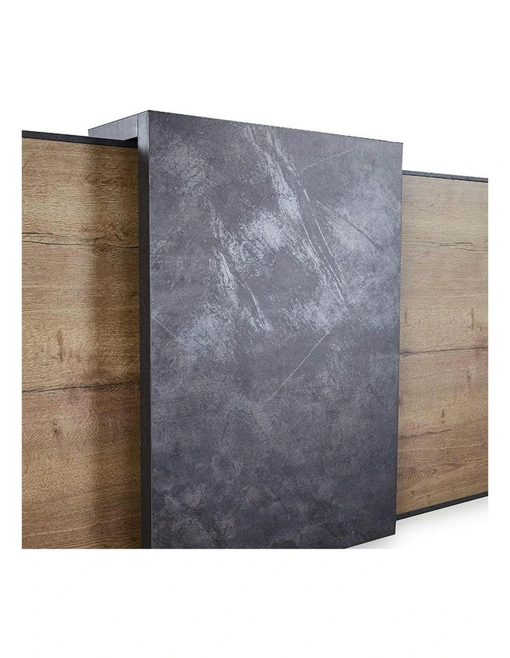 DEWITT Reception Desk 2.4M - Tobacco & Dark Concrete image 3