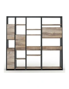 BARON Display Unit 230cm - Warm Oak & Black