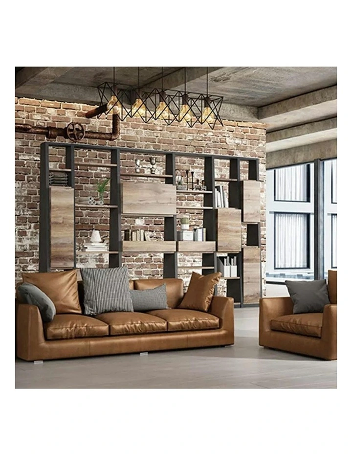 BARON Display Unit 230cm - Warm Oak & Black image 6