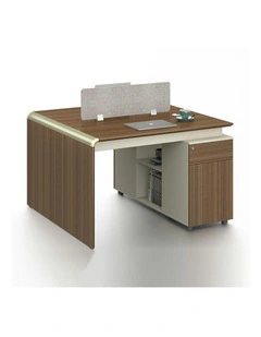ANDERSON 2 People Back to Back Workstation 1.2M - Hazelnut & Beige