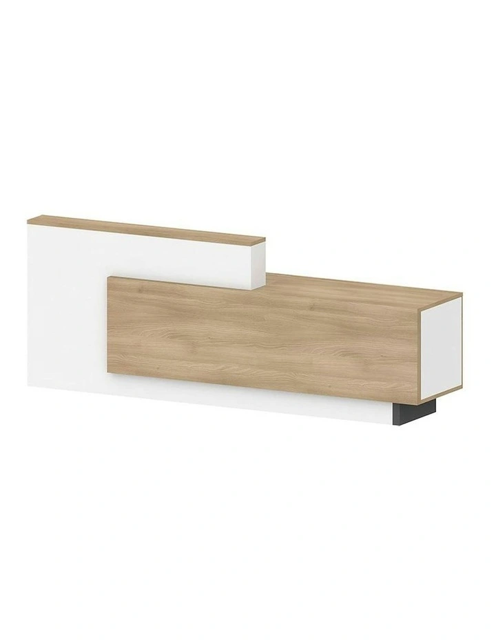 HELMER Reception Desk 2.4M Right Panel - Oak & White image 1