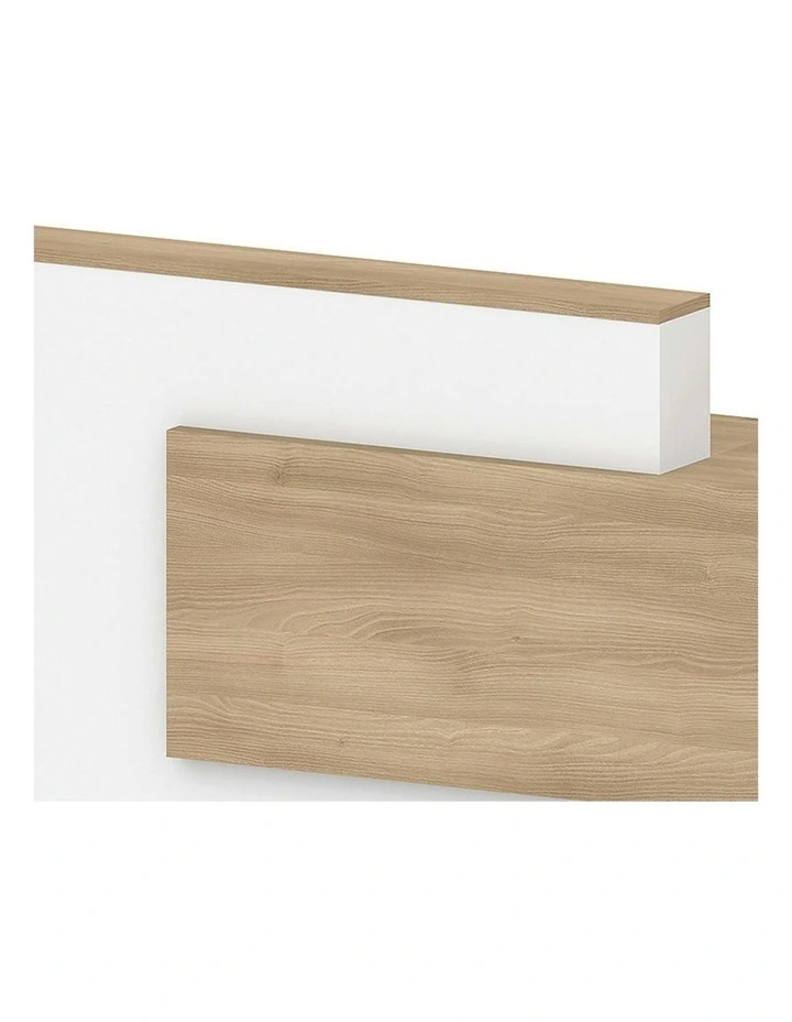 HELMER Reception Desk 2.4M Right Panel - Oak & White image 3