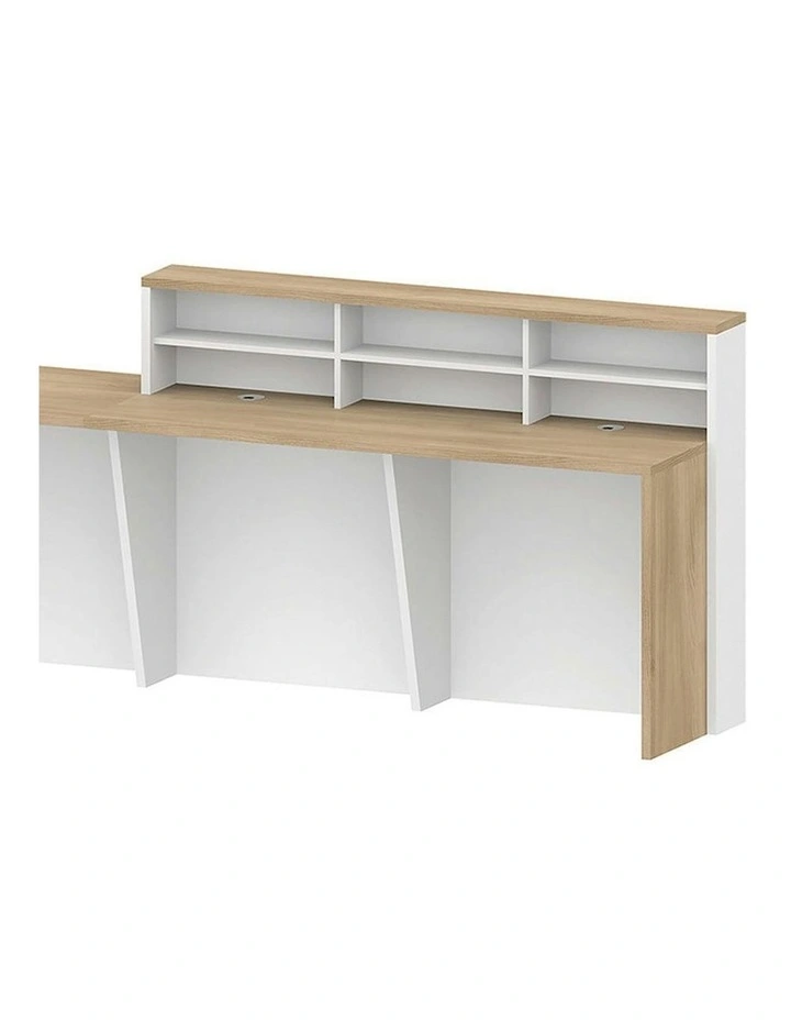 HELMER Reception Desk 2.4M Right Panel - Oak & White image 5