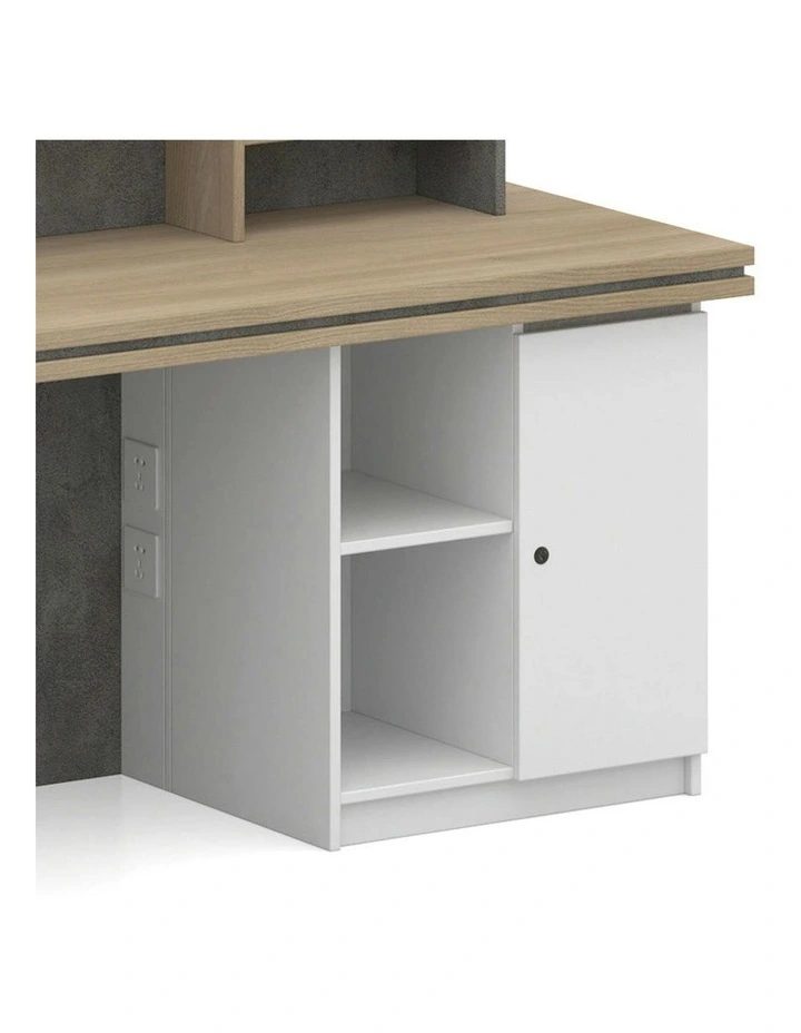 JARIN  Reception Desk 1.8M Left Panel - Carbon Grey & White Colour image 6
