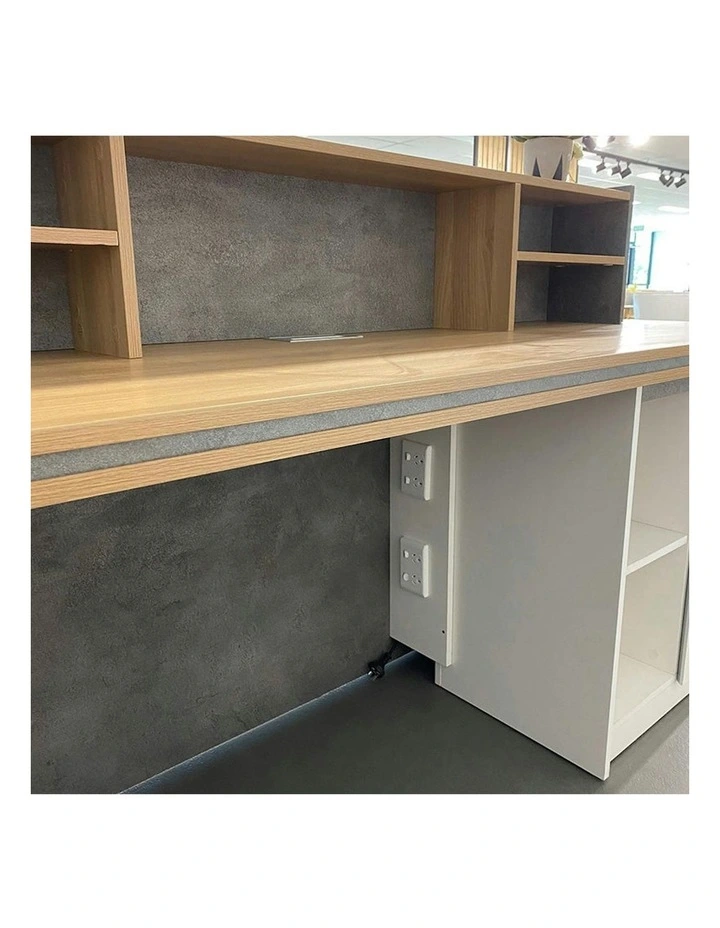 JARIN  Reception Desk 1.8M Left Panel - Carbon Grey & White Colour image 7