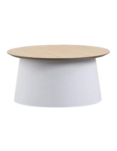 ZEEBA Coffee Table 69cm - White & natural