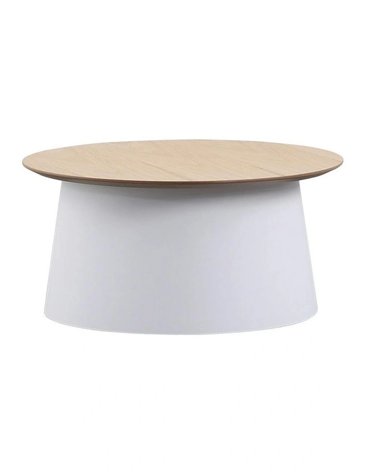 ZEEBA Coffee Table 69cm - White & natural image 1