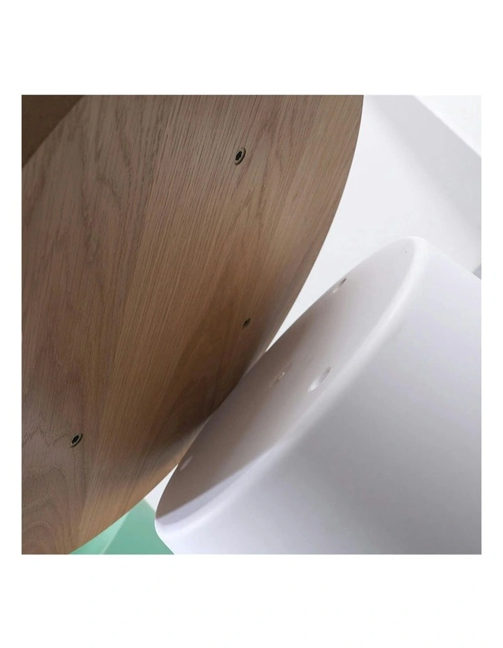 ZEEBA Coffee Table 69cm - White & natural image 3