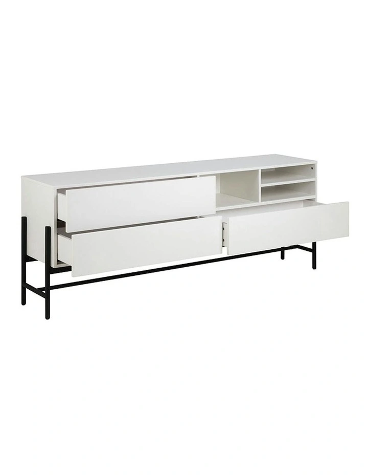 MOGEN Sideboard  Buffet 185cm - White & Black image 4