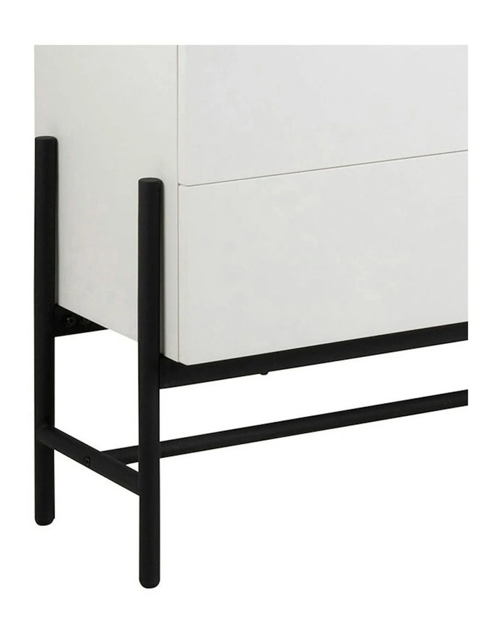 MOGEN Sideboard  Buffet 185cm - White & Black image 5