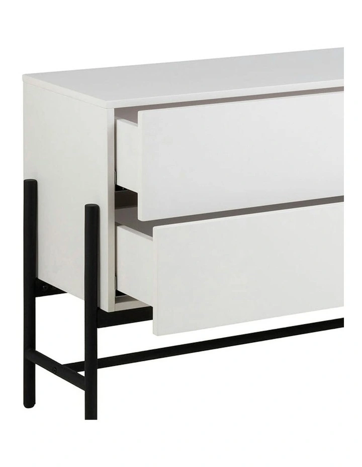 MOGEN Sideboard  Buffet 185cm - White & Black image 6