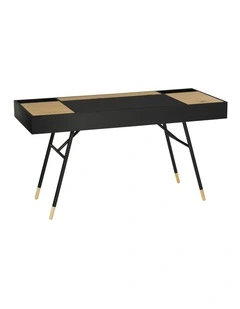 MORSE  Study Desk 140cm -  Black & Oak