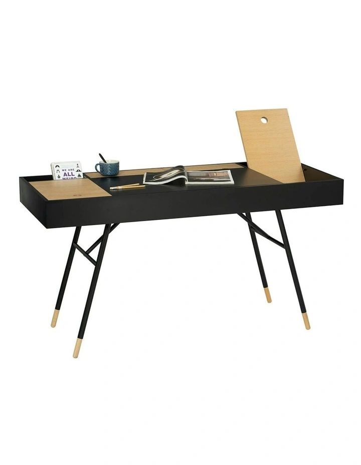 MORSE Study Desk 140cm - Black & Oak image 4