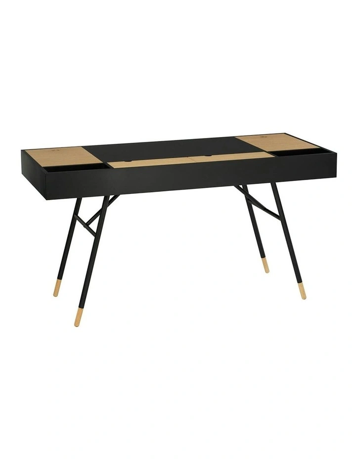 MORSE Study Desk 140cm - Black & Oak image 5