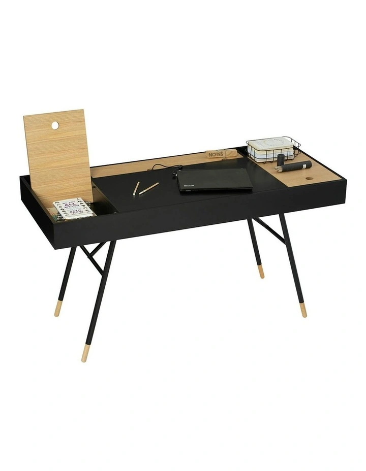 MORSE Study Desk 140cm - Black & Oak image 6