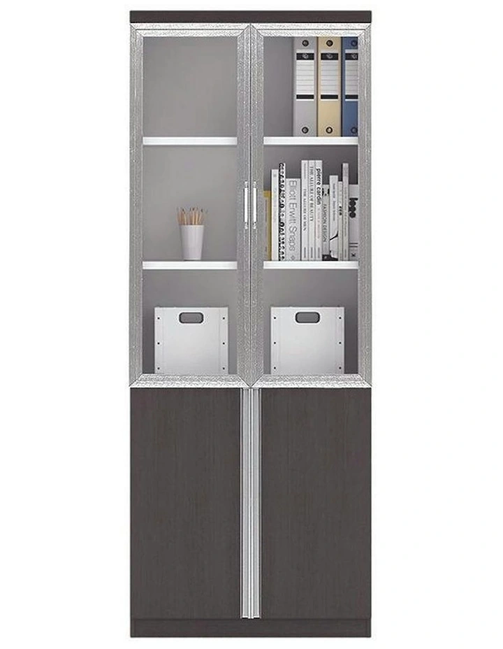 XANDER 2 Door Display Cabinet 80cm - Black image 1