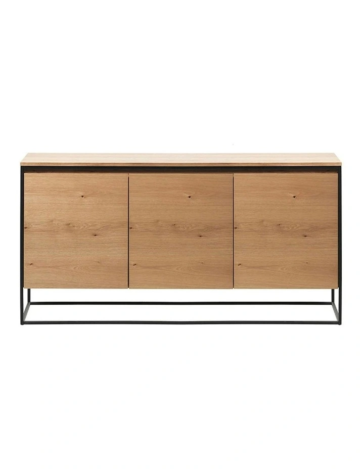RIVOLI Sideboard 155cm - Natural Oak / Black image 1