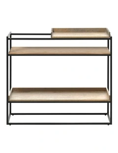 RIVOLI Display Unit Console 90cm - Natural Oak / Black
