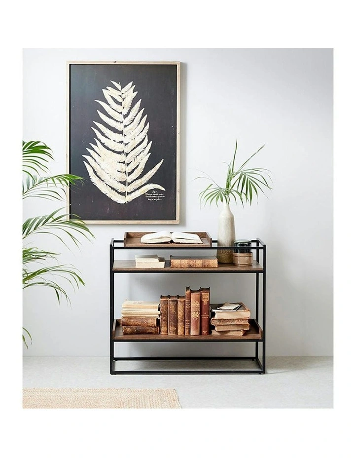 RIVOLI Display Unit Console 90cm - Natural Oak / Black image 3