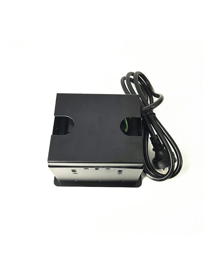 In Desk Cable Management Cubby Power & USB Box - 13cm - Black image 4