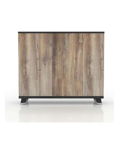 HALDIS Credenza 160cm - Warm Oak & Black