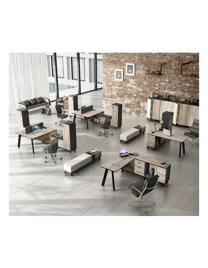 HALDIS Credenza 160cm - Warm Oak & Black image 4