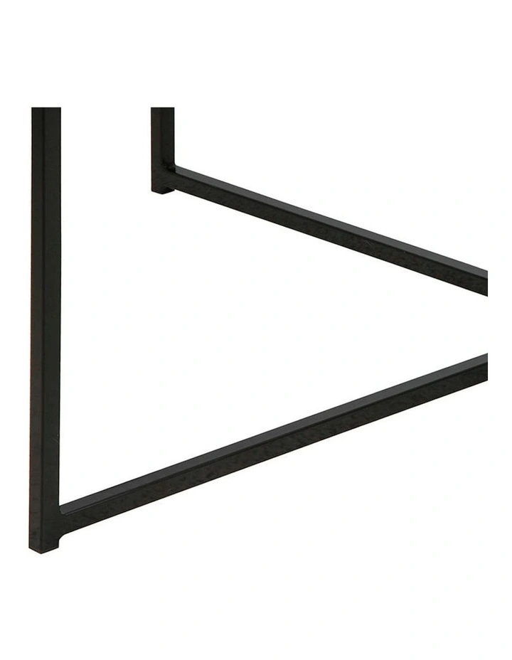 KOLINA Glass Coffee Table 80cm - Black image 5