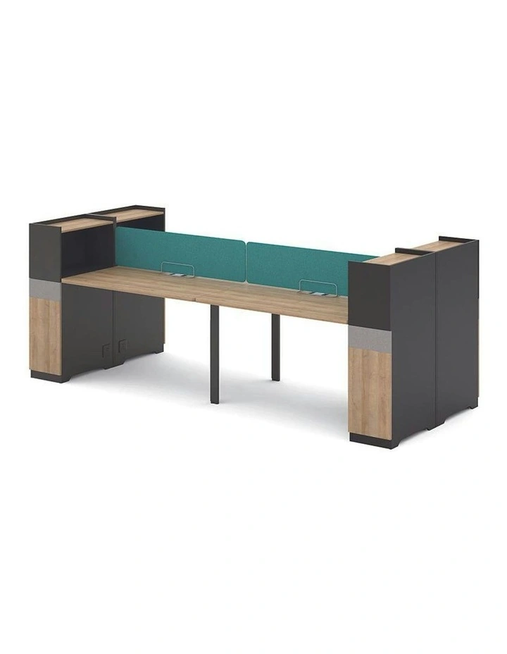 LENNON 4 SEAT WORKSTATION - Kaldi Grey Blue image 1