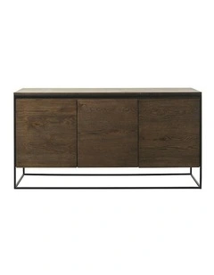RIVOLI Sideboard Buffet 155cm -  Smoked Oak / Black